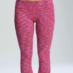 Pure Barre Rese Pink Space Dyed Capri